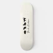  Cute Funny Black Cat Persoonlijk Skateboard (Voorkant)