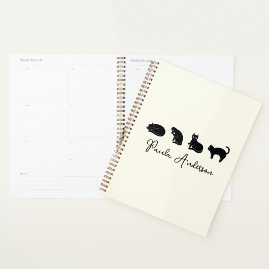 Cute Funny Black Cat Planner (Display)