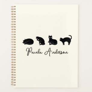 Cute Funny Black Cat Planner