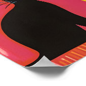 Cute Funny Black cat Poster (Hoek)