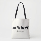 Cute Funny Black Cat Tote Bag (Voorkant)