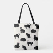  Cute Funny Black Cat Tote Bag (Achterkant)