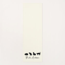  Cute Funny Black Cat Yogamat