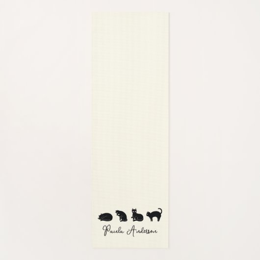  Cute Funny Black Cat Yogamat (Voorkant)