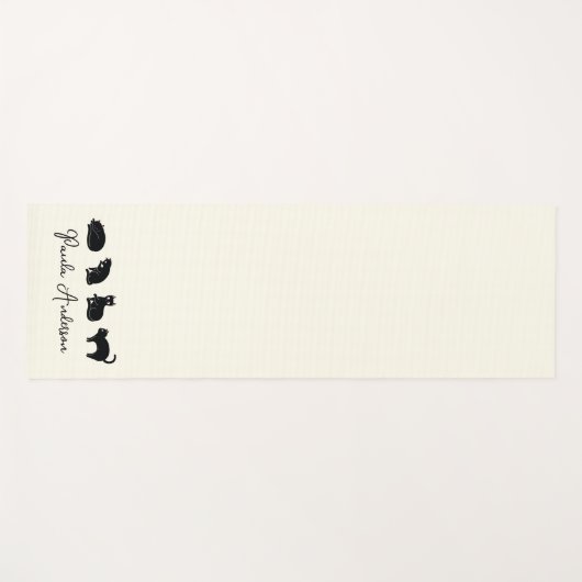 Cute Funny Black Cat Yogamat (Voorkant (horizontaal))