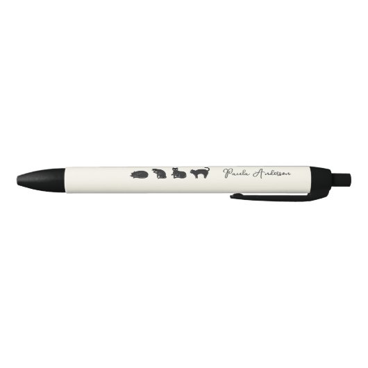 Cute Funny Black Cat Zwarte Inkt Pen (Bodem)