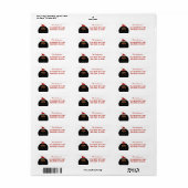 Cute Funny Black Santa Address Etiket (Full Sheet)