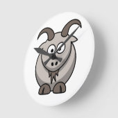 Cute Funny Boerderij Yard Goat Ronde Klok (Hoek)