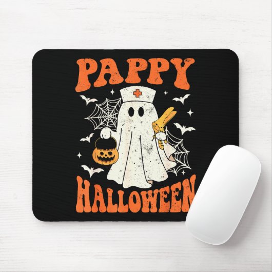 Cute Funny Boo Ghost Nurses Pappy Halloween Obgyn Muismat (Met muis)