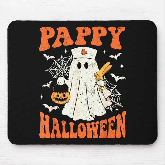 Cute Funny Boo Ghost Nurses Pappy Halloween Obgyn  Muismat (Voorkant)