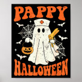 Cute Funny Boo Ghost Nurses Pappy Halloween Obgyn Poster (Voorkant)