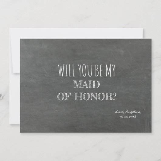 Cute Funny Bridesmaid / Maid of Honor proposal Kaart (Achterkant)