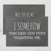 Cute Funny Bridesmaid / Maid of Honor proposal Kaart (Voorkant / Achterkant)