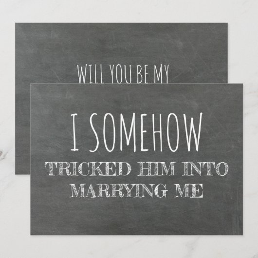 Cute Funny Bridesmaid / Maid of Honor proposal Kaart (Voorkant / Achterkant)