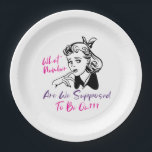 Cute Funny Bunco Party Papieren Bordje<br><div class="desc">Bunco-spelers zullen de humor waarderen van het aantal dat we verondersteld worden te hebben?? Laten we eerlijk zijn dat er tijden zijn waarin dingen een beetje verwarrend kunnen worden. Retrostijlkunst met moderne typografie. Grappig feest voor je volgende meisjes avond uit of begrafenisondernemer.</div>