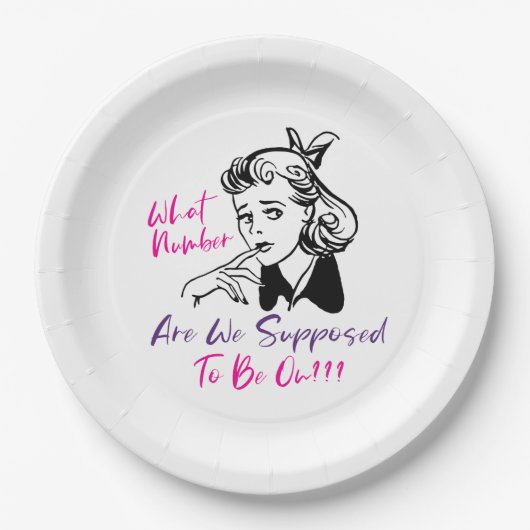 Cute Funny Bunco Party Papieren Bordje (Voorkant)