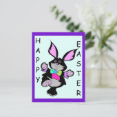 Cute Funny Bunny for Kids Happy Easter Briefkaart (Staand voorkant)