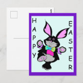 Cute Funny Bunny for Kids Happy Easter Briefkaart (Voorkant / Achterkant)