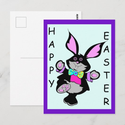 Cute Funny Bunny for Kids Happy Easter Briefkaart (Voorkant / Achterkant)
