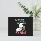 Cute Funny Bunny I Just Want To Touch Your Butt Briefkaart (Staand voorkant)