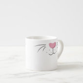 Cute Funny Bunny Rabbit Nose Emoji Espresso Kop (Voorkant rechts)