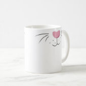 Cute Funny Bunny Rabbit Nose Emoji Koffiemok (Voorkant rechts)