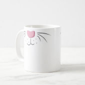 Cute Funny Bunny Rabbit Nose Emoji Koffiemok (Voorkant links)