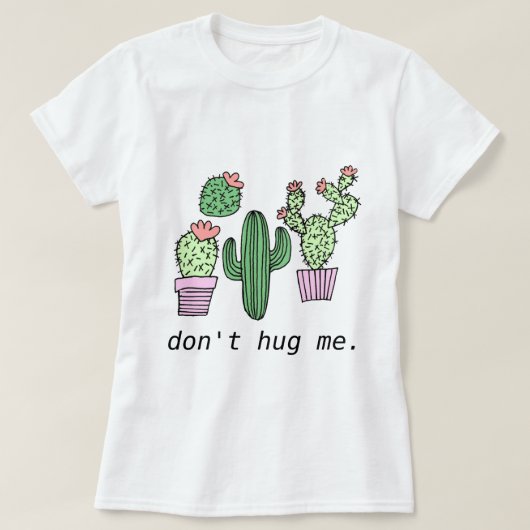 Cute Funny Cactus T-Shirt (Design voorkant)