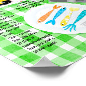 Cute Funny Calico Cat Breakfast Recipe Poster (Hoek)