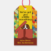 Cute Funny Cartoon Dog Gift Label Cadeaulabel (Achterkant)