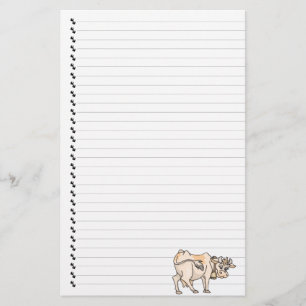 Cute Funny Cartoon Koe Lined Pet Stationery Briefpapier