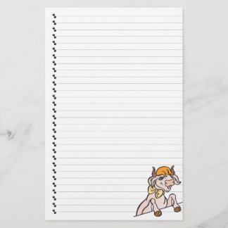 Cute Funny Cartoon Koe Lined Pet Stationery Briefpapier
