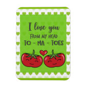 Cute Funny Cartoon Tomaten waar ik van hou Magneet (Verticaal)