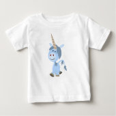 Cute Funny Cartoon Unicorn Baby T-Shirt (Voorkant)
