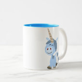 Cute Funny Cartoon Unicorn Mok (Voorkant rechts)