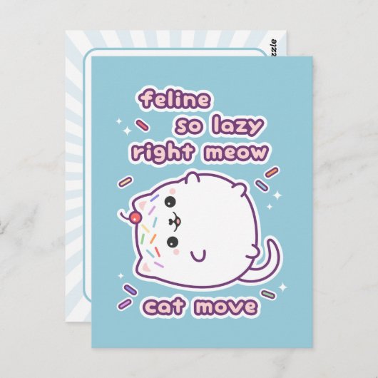 Cute Funny Cat Briefkaart (Voorkant / Achterkant)