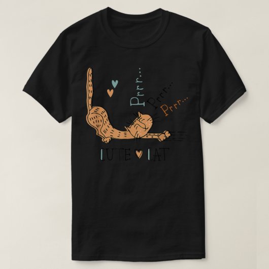 Cute, Funny Cat Cute Purrer T-shirt (Design voorkant)