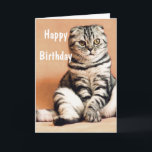Cute Funny Cat Happy Birthday Kaart<br><div class="desc">Cute Funny Cat Happy Birthday Kaart</div>