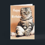 Cute Funny Cat Happy Birthday Kaart<br><div class="desc">Cute Funny Cat Happy Birthday Kaart</div>