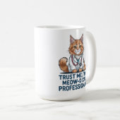 Cute Funny Cat Medical Pun Illustration Koffiemok (Voorkant rechts)