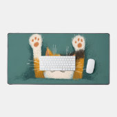 Cute Funny Cat Nap Bureaumat (Keyboard & Muis)