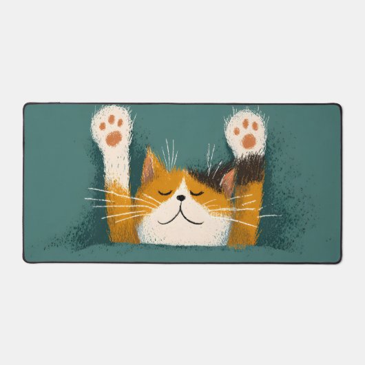 Cute Funny Cat Nap Bureaumat (Voorkant)