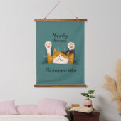 Cute Funny Cat Nap Hangend Wandkleed (Slaapkamer)