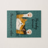 Cute Funny Cat Nap Legpuzzel (Horizontaal)