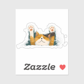 Cute Funny Cat Nap Sticker