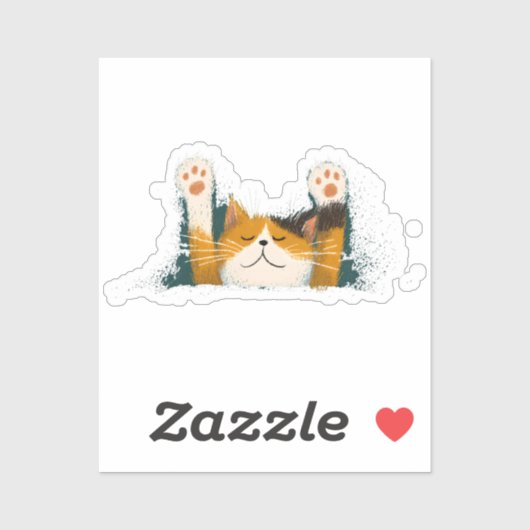 Cute Funny Cat Nap Sticker (Vel)