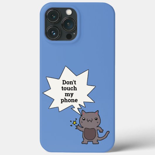 Cute Funny Cat raakt mijn telefoon niet aan Case-Mate iPhone Case (Achterkant)