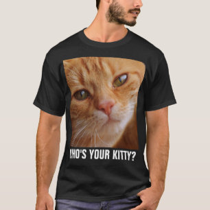 Cute Funny Cat T-shirts, WIE IS JE KAT? T-shirt