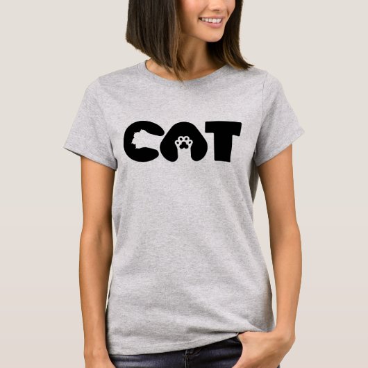 Cute Funny CAT Typography Cat Lover Design T-shirt (Voorkant)