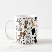 Cute Funny Cats Pattern Koffiemok (Links)